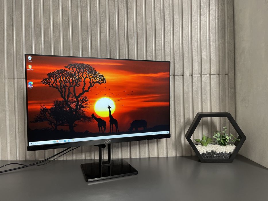 IPS безрамковий монітор AOC 24 дюйми  HDMI full hd