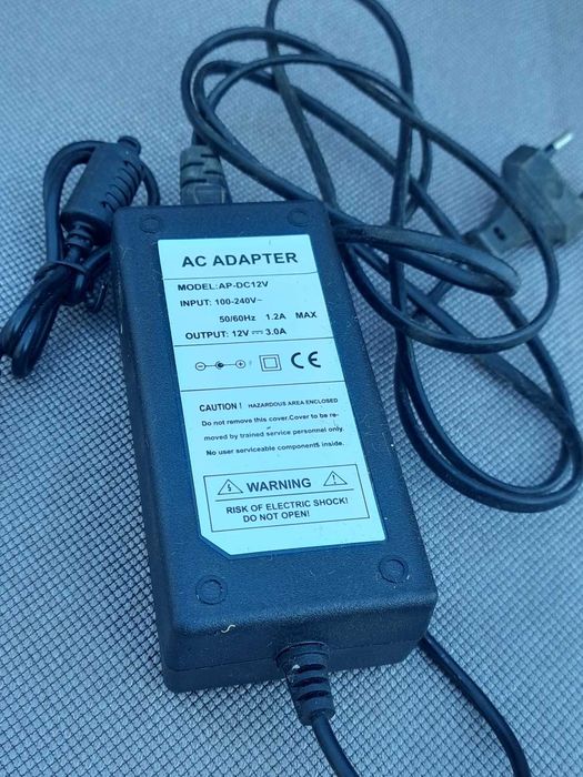 Блок питания 12V 3.0A./К телевизору/монитору/1,2А max./живлення