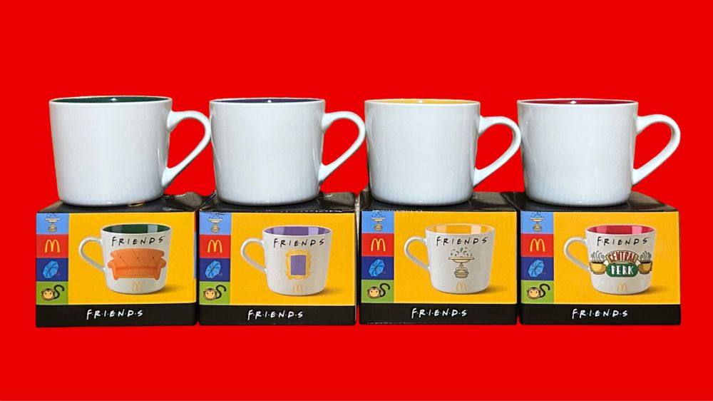 Чашки McDonald’s Friends 4 шт. (Диван, Рамка, Фонтан, Central Perk)