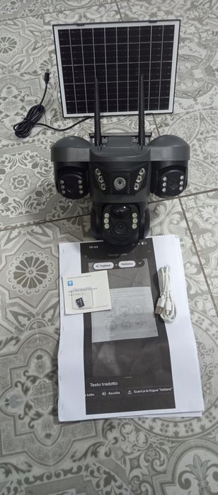 Kamera solarna 4 G zewnętrzne HD 3*3 kartą LTE