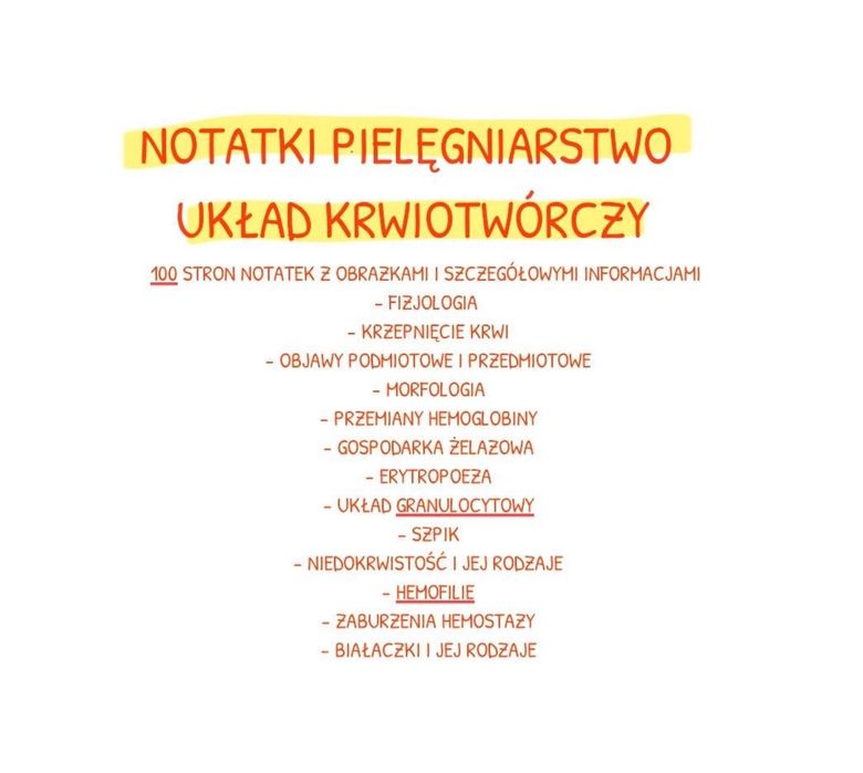 Pielęgniarstwo internistyczne/wewnętrzne - szczegółowe notatki
