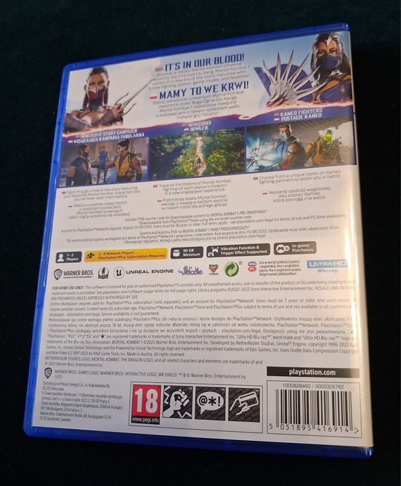 Nowa idealna gra PS5 PlayStation Sony Mortal Kombat 1 nieużywana
