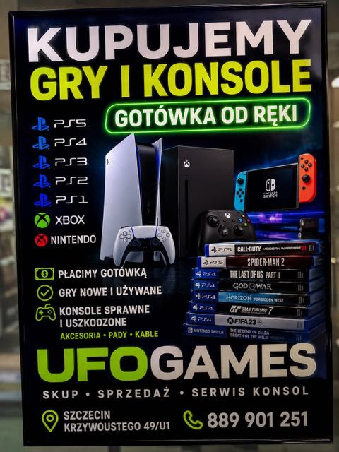 Kupujemy Gry Ps5 Ps4 Ps3 Ps2 Ps1 Nintendo Xbox Gotówka Szczecin Ufogames