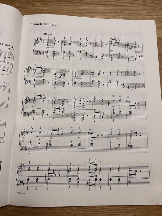 Nuty Piotr Czajkowski Album dla młodzieży na fortepian