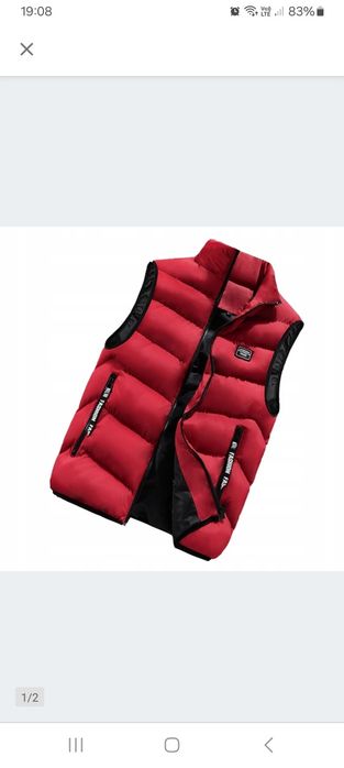 Kamizelka zimowa męska sportowa, bezrękawnik pikowany 7xl