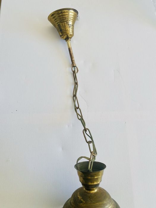 Candeeiro lanterna tecto latão