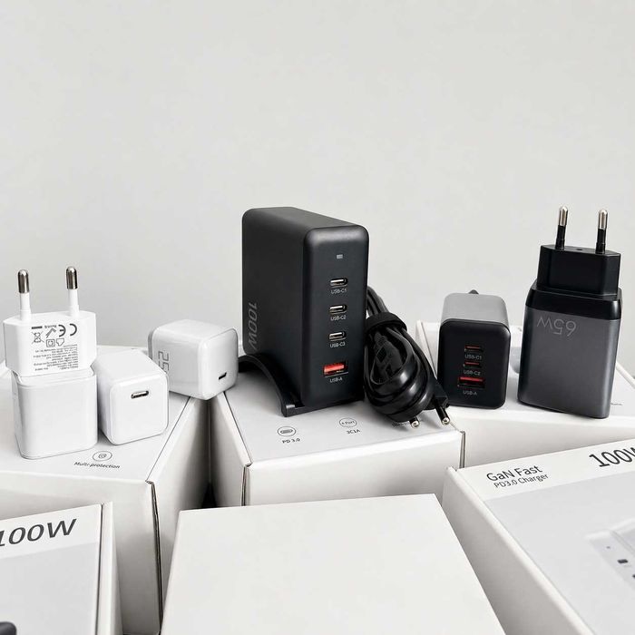 Швидка зарядка 65W 100W 25W GaN4 Pro  блок зарядки 65W