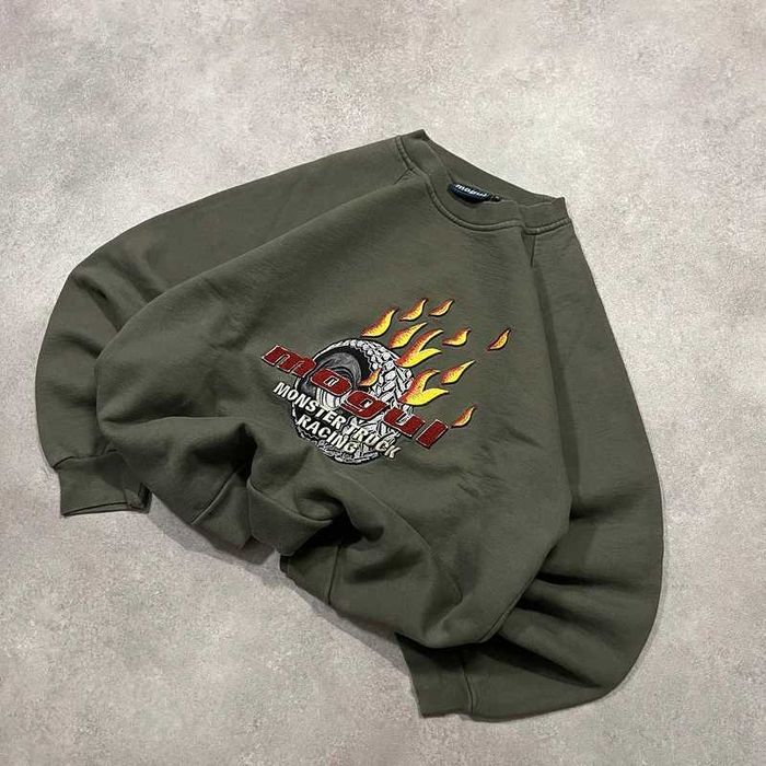 Vintage Bluza Racing Crewneck Haft Trendy Swag Retro Embroidery