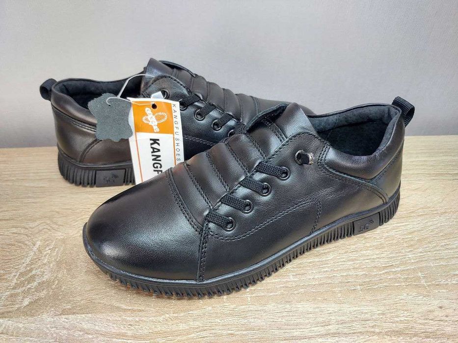 Підліткові шкіряні туфлі-кросівки Kangfu (розміри 33-34; 36)