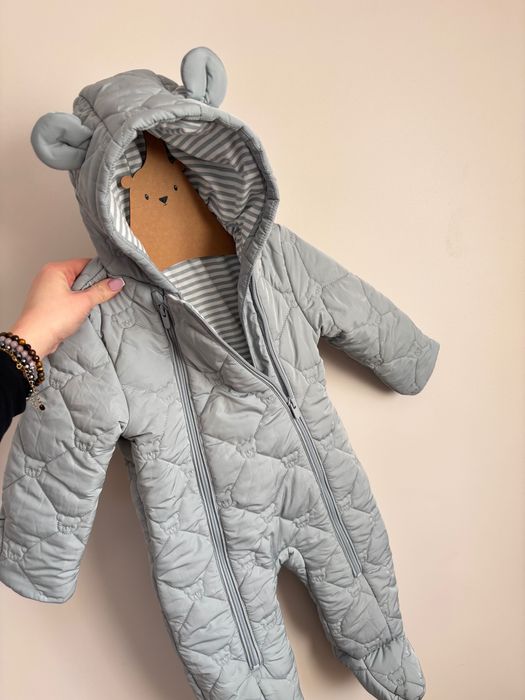 Kombinezon przejściowy pikowany turkus 9-12 next lindex h&m Zara c&a