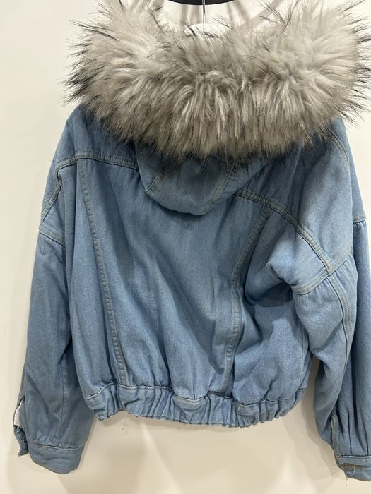 Casaco de ganga com pêlo