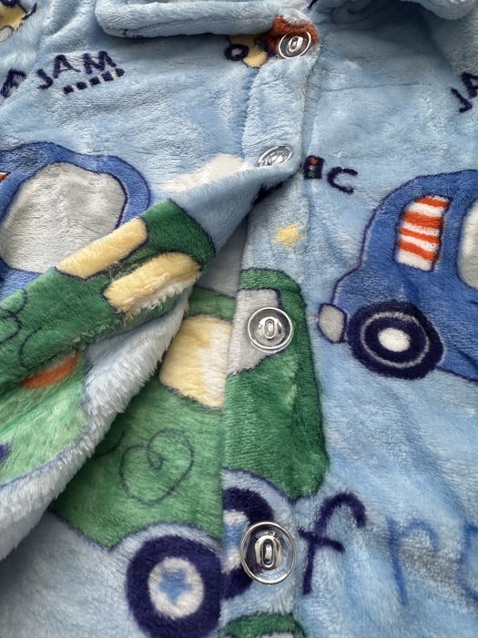 Дитяча тепла піжама з машинками  (флісова, дуже м’яка)