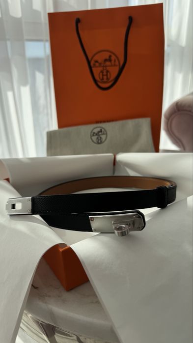 Пояс hermes черный