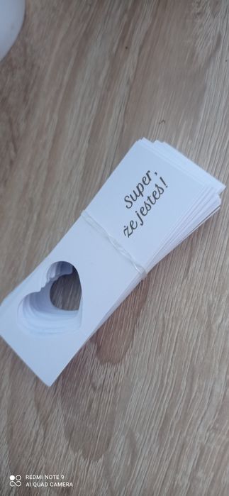 Karteczki na sztućce lub do upominków ślub wesele