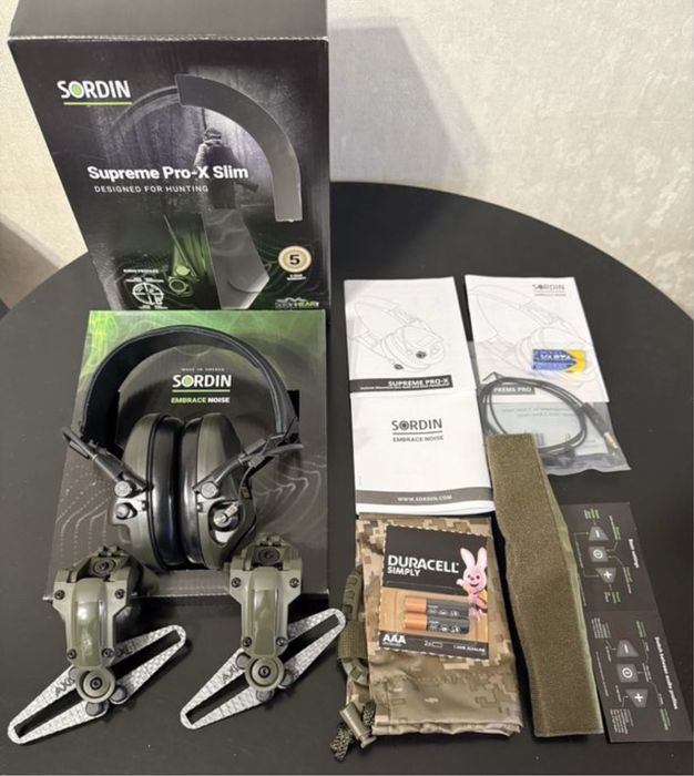 Навушники Sordin Supreme Pro-X + Gel +кріплення Tegris чебурашки ТОП‼️