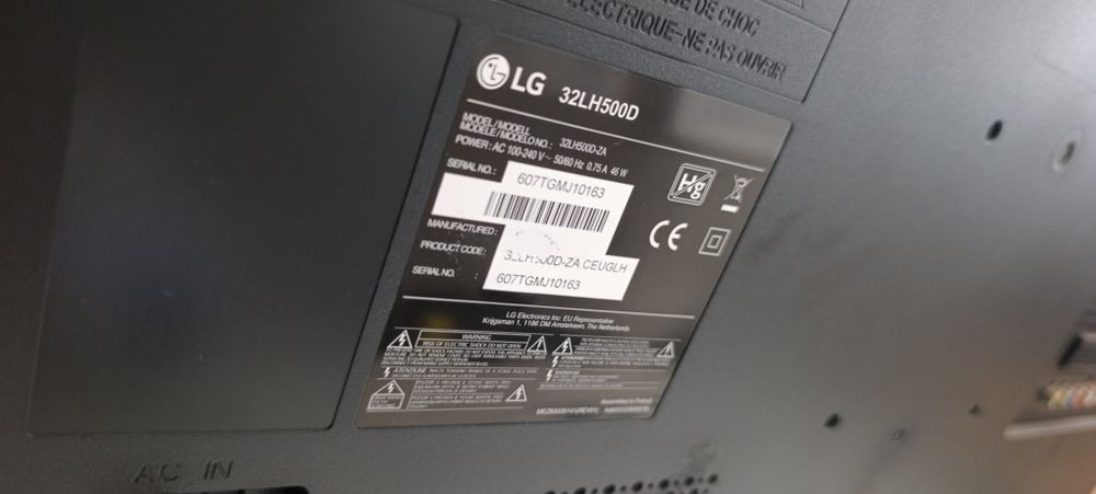 Vendo TV LED LG 32LH500D 32 polegadas HD