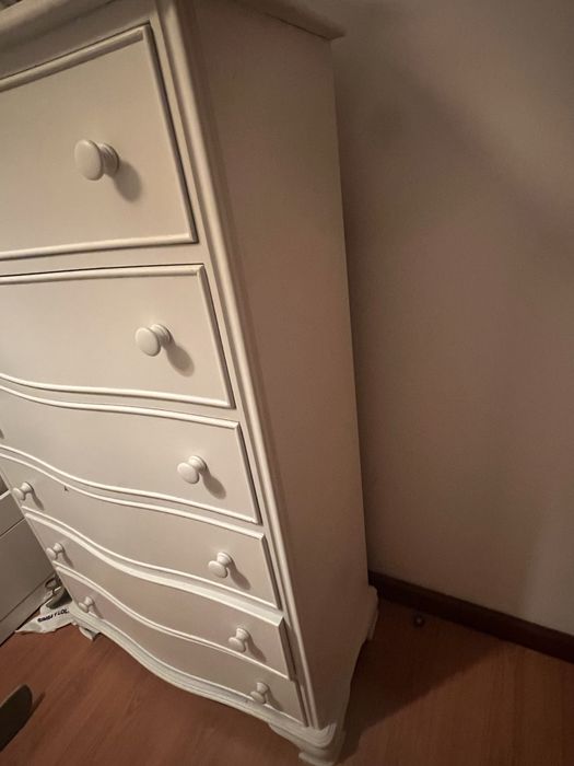 Movel branco MADEIRA c/6 gavetas 0,78x0,38x1,30