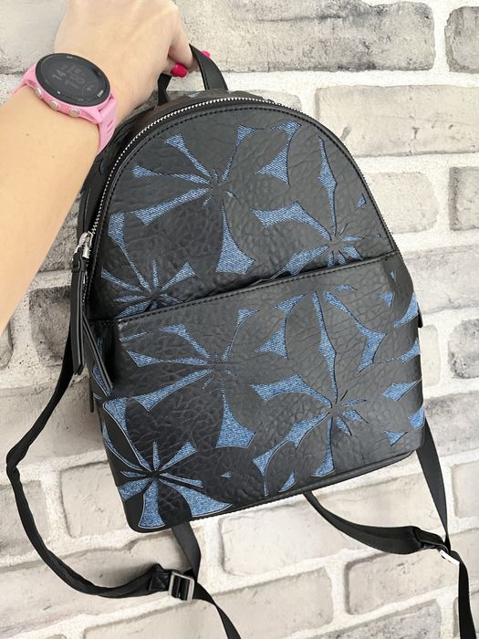 Plecak czarny Desigual jeans nowy komplet metek skóra piękny
