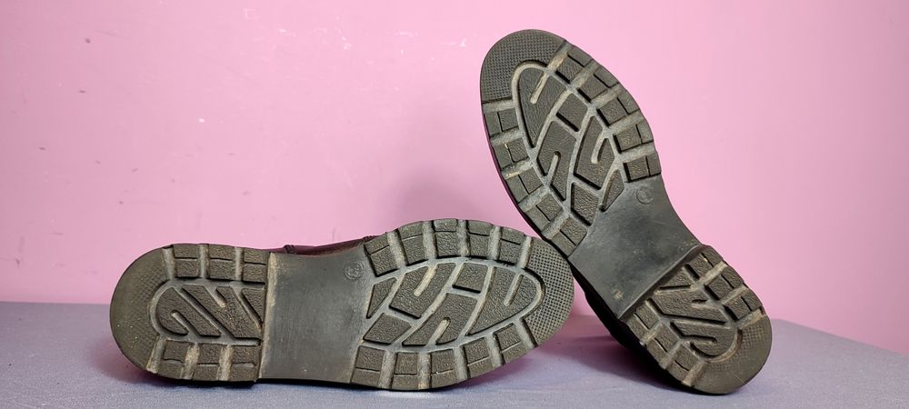 Zimowe skórzane sztyblety Jacson - ocieplane - rozmiar 36