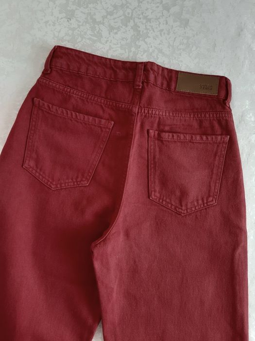 Джинси широкі червоні 42-44 р.