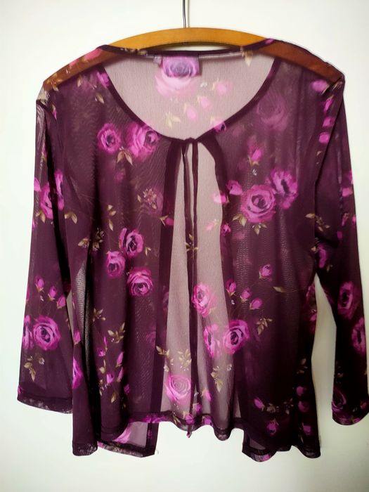 Wdzianko Bluzka siateczka róże