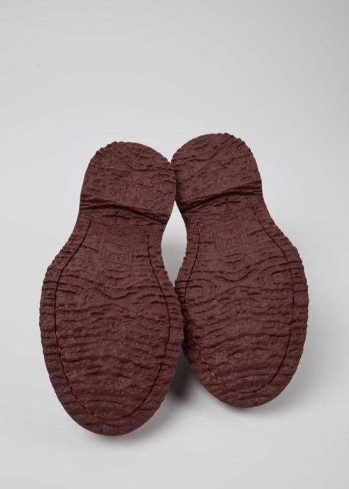 Бордовые кожаные туфли, броги, лоферы,  Camper, размер 38.