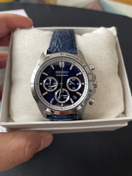 Seiko SBTR019 Chronograph Blue – NOWY