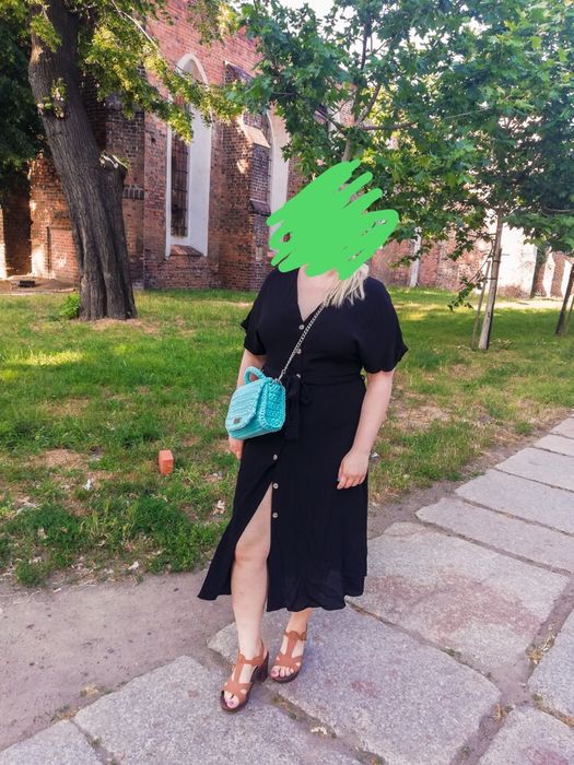 Torebka miętowa ze sznurka handmade