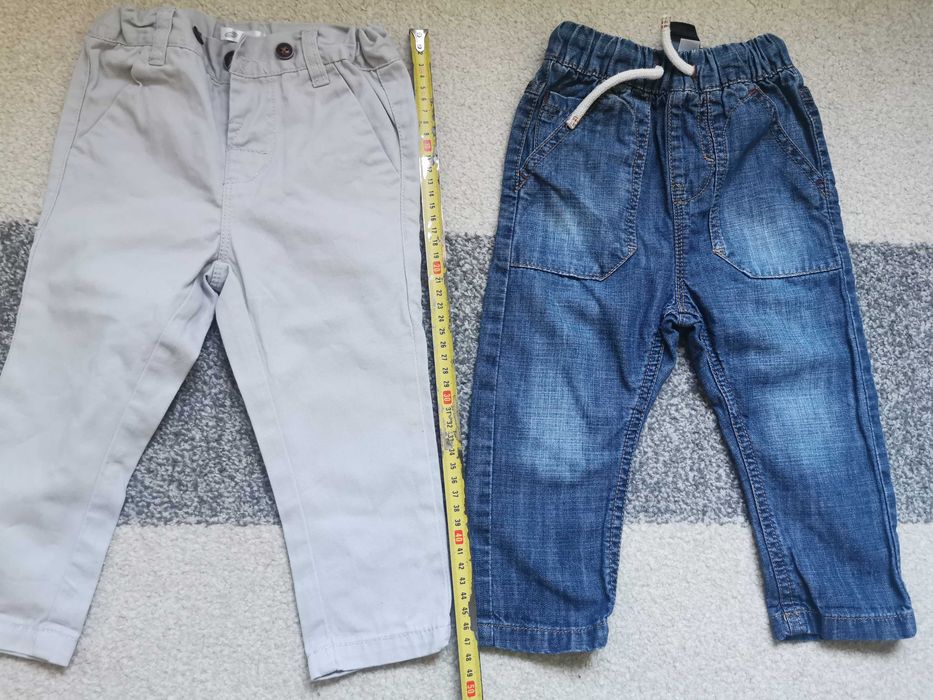 Eleganckie spodnie z regulacją w pasie paka ubrania 86