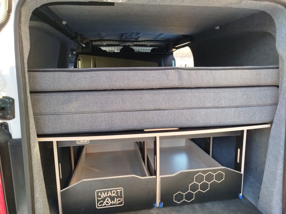 Zabudowa kempingowa, VW transporter, Vito, Vivaro, łóżko kamper