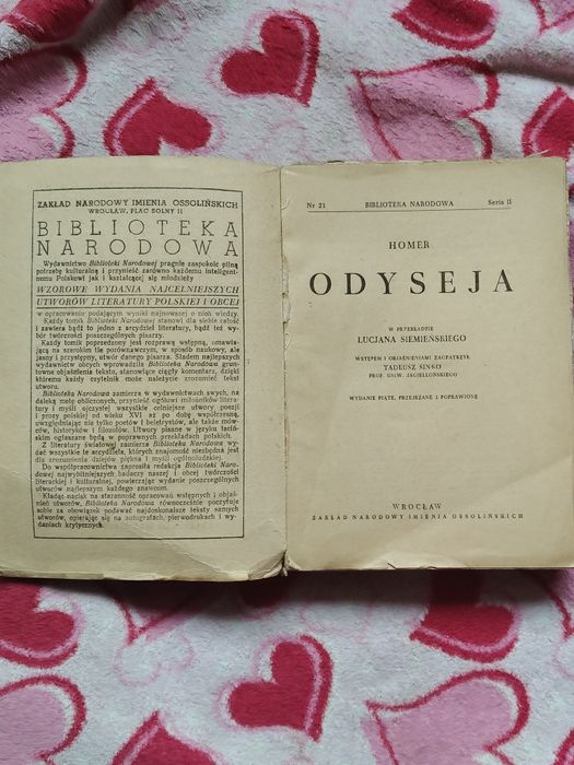 Książka Odyseja Homer 1953 rok