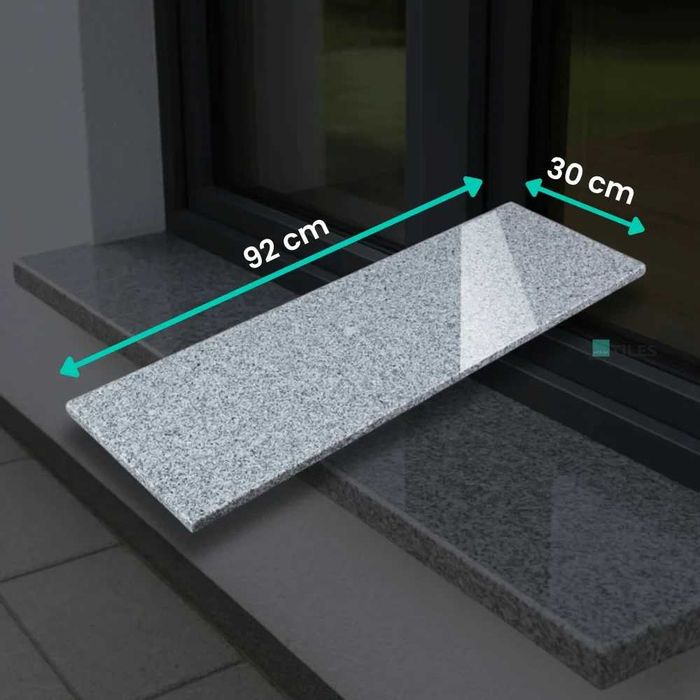 Parapet Granitowy Szary Polerowany 90X30X2 G603