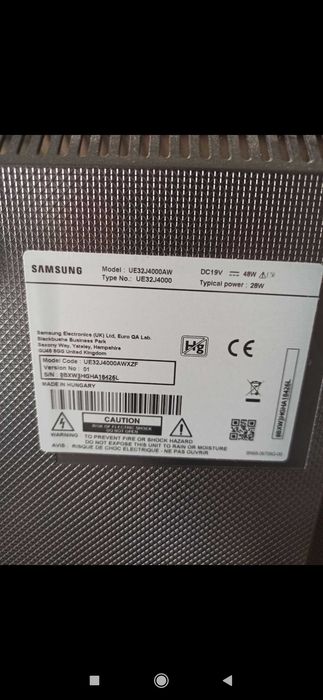 Cabo flat tv samsung UE32J4000AW