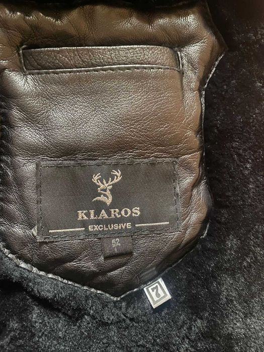 Чоловіча шкіряна куртка Klaros, розмір 52 (L)