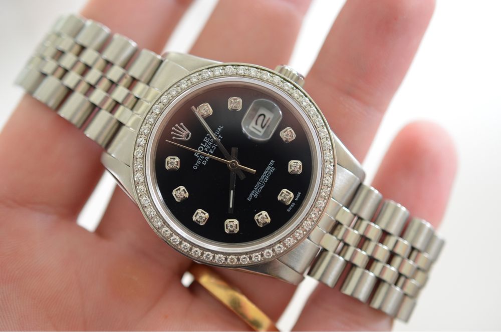 ROLEX DATEJUST 36mm 16030 Diamenty 1CT VVS