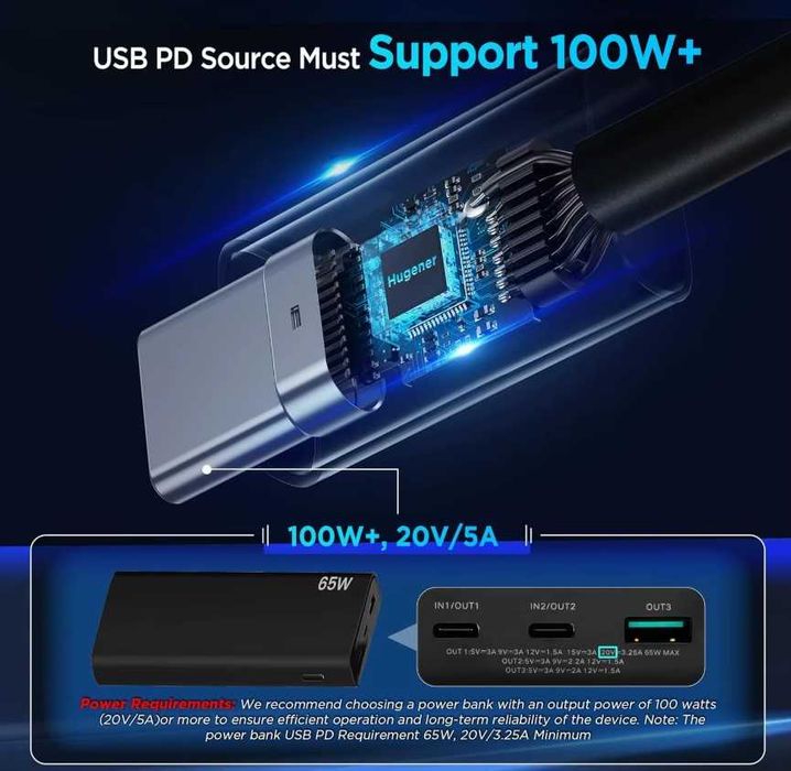 Кабель живлення 3в1 для Starlink Mini DC 5m