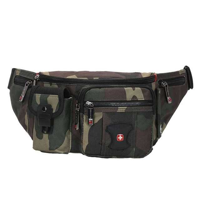 saszetka nerka SWISSGEAR torba biodrowa moro kamuflaż nylon PVC