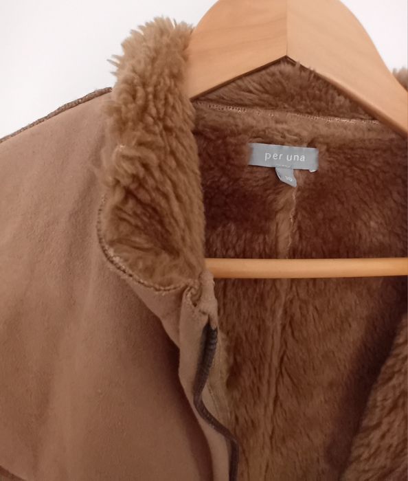 Nowa damska kurtka z kozuchem rozm. M + Spodnie damskie