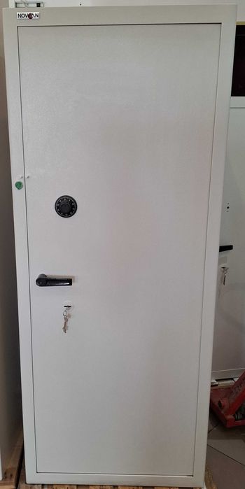 Sejf szafa pancerna metalowa Novcan, 270 kg, dwie skrytki, dwa zamki