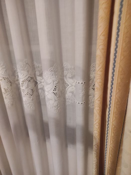 Conjunto de três cortinados completos