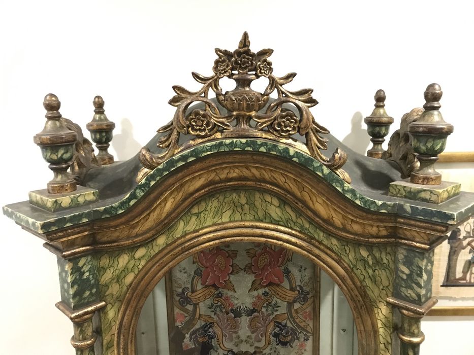 Oratório D. José / D. Maria madeira pintada