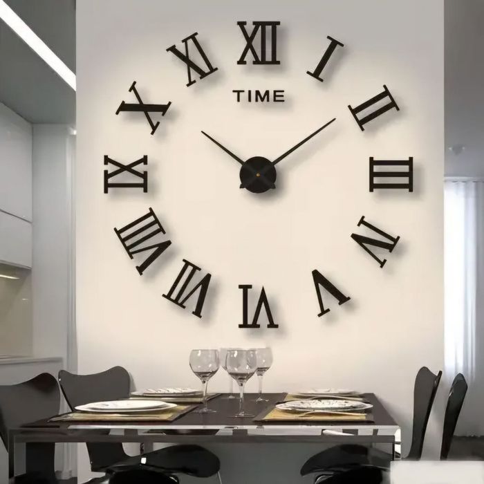 Настінний 3D годинник у стилі мінімалізм, 45×45 см
