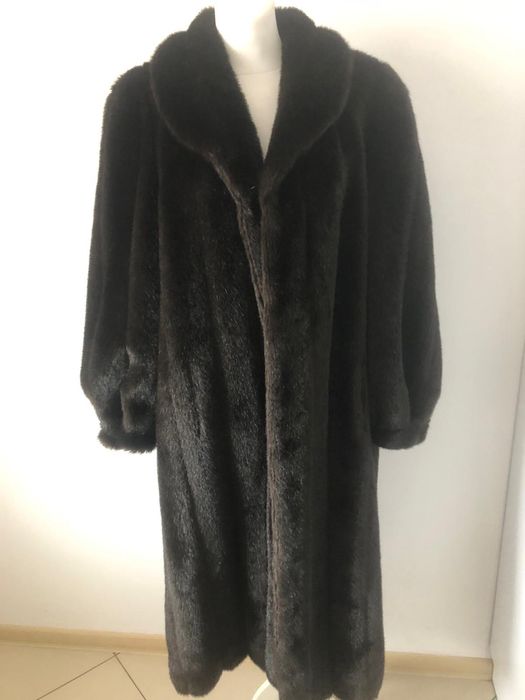 Futro futerko używane sztuczne do kostek długie ciepłe rozmiar XL 42