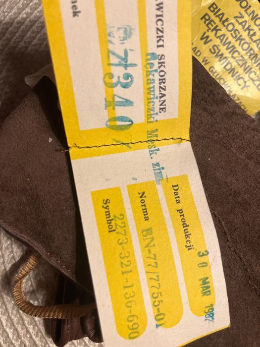 5 par rękawiczek z PRL