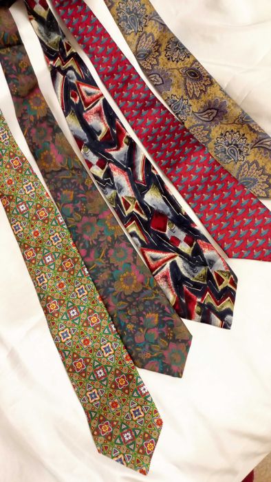 Винтажный галстук  в принт ШЕЛК краватка чоловіча краватка