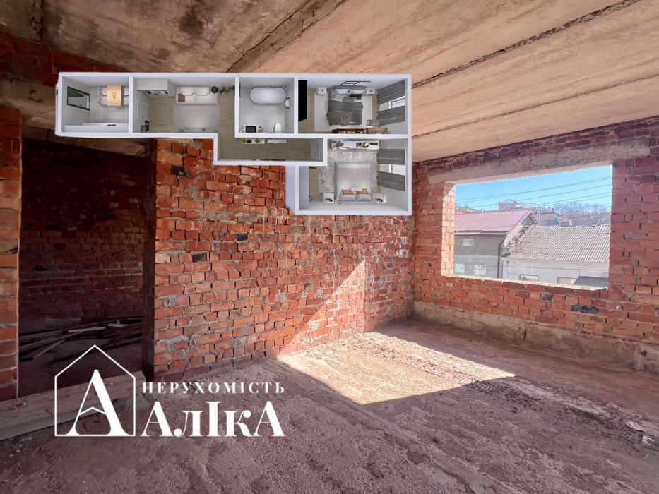 Продам велику 2-кімнатну квартиру в новобудові в центральній частині