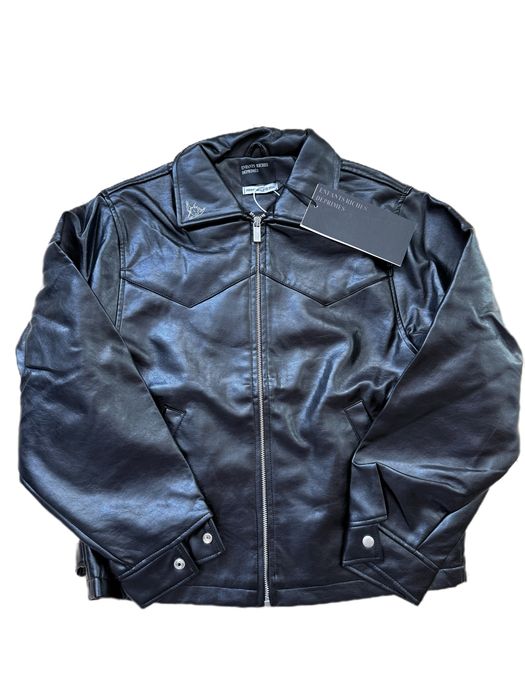 Leather Jacket ERD SS24 Black кожанка черная S M
