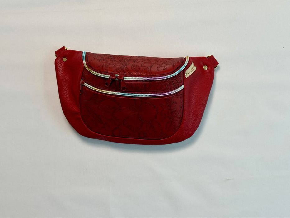 Nerka handmade duza bordo/karminowy