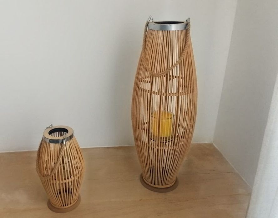Lanternas decorativas de bambu