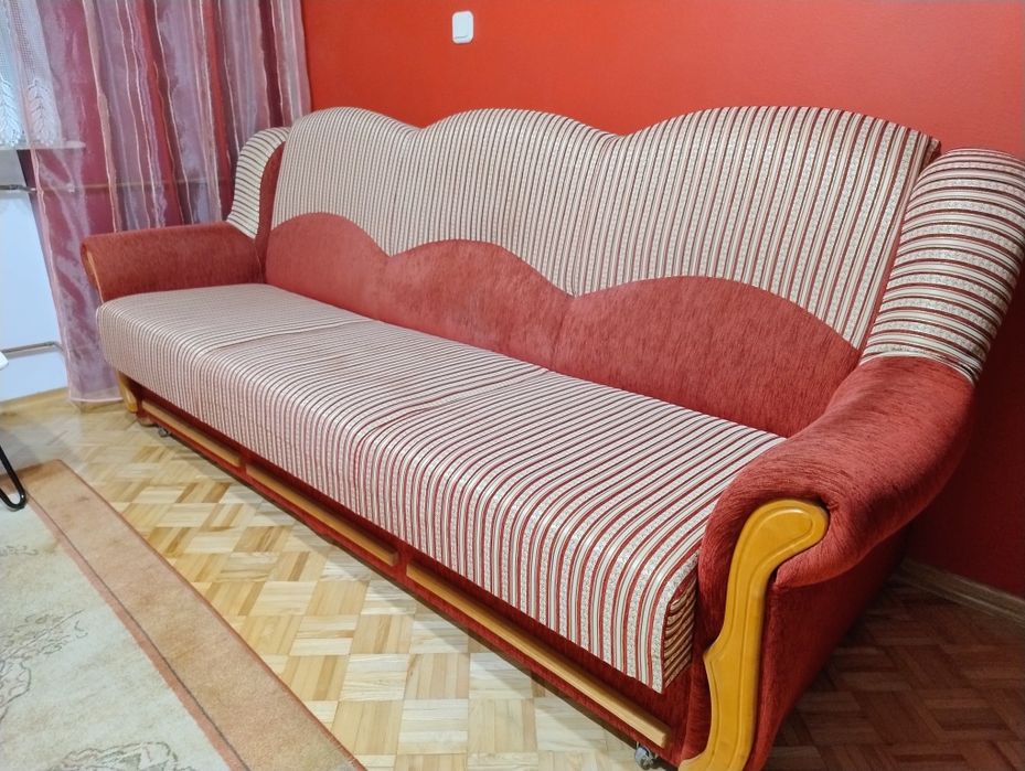 Kanapa wersalka z funkcją spania plus fotel pojemnik 228 x 90 gratis